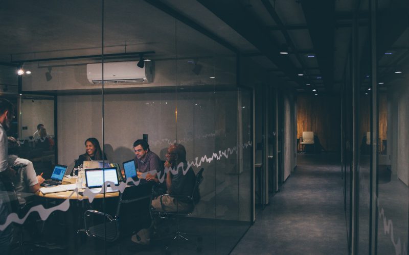 group of people having a meeting