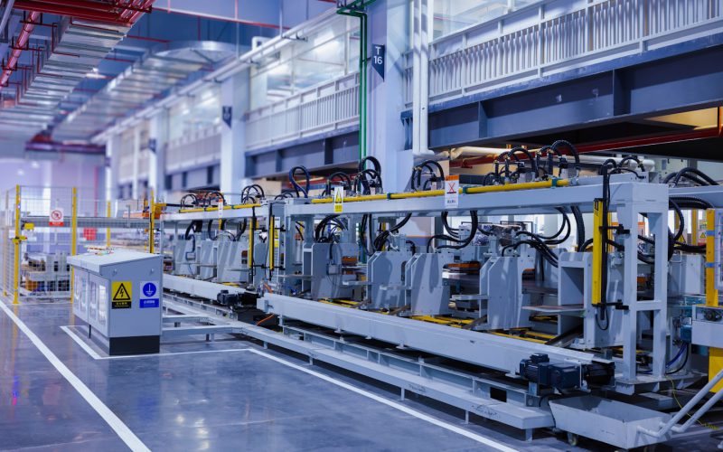 a large machine in a large building