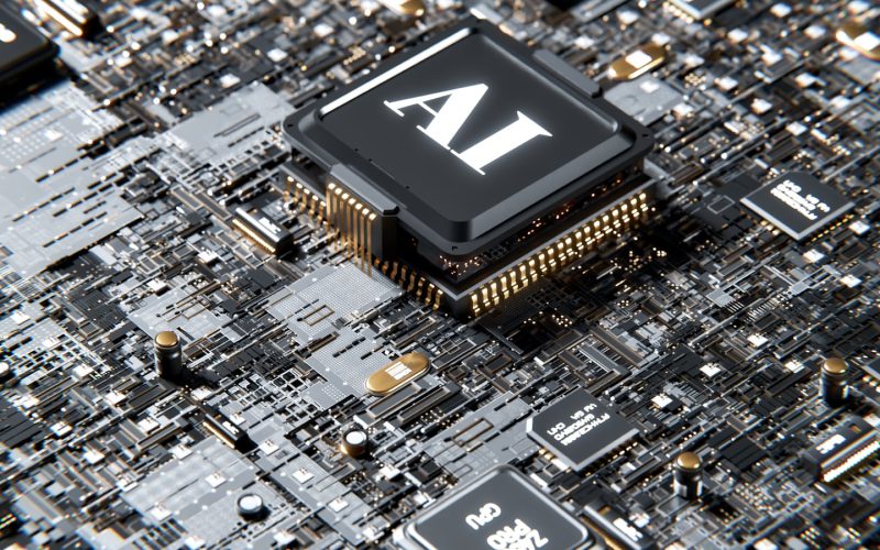 a computer chip with the letter a on top of it
